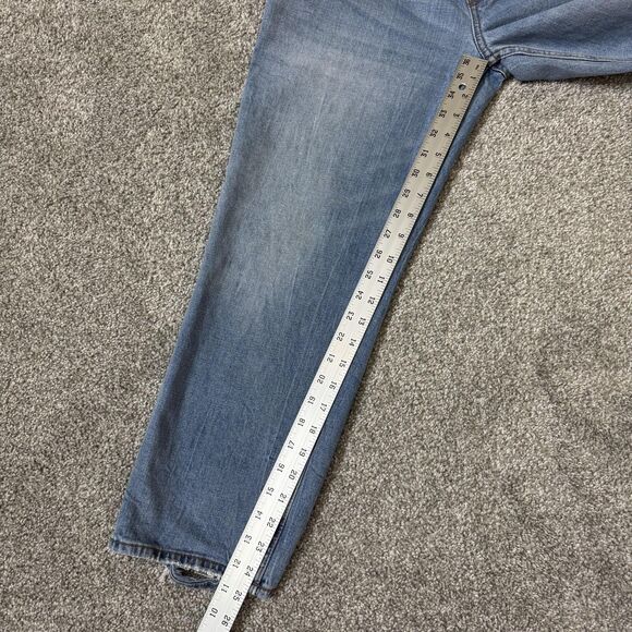 Abercrombie & Fitch Maternity Jeans Womens 29 Blue The Ankle Straight Distressed - Picture 10 of 12